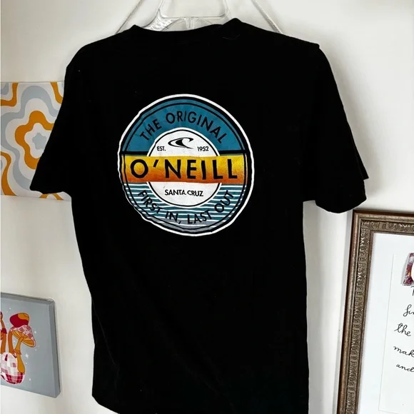 O'Neill Black Short Sleeve Tee with Logo - Picture 2 of 3